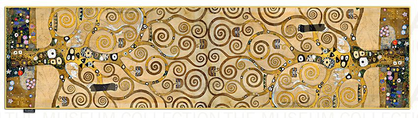 Plumeria Hedvábná šála The Tree of Life- Strom života Gustav Klimt