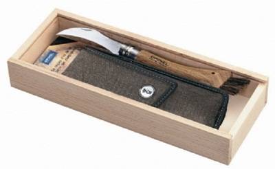 OPINEL Houbařský nůž s koženým pouzdren v dárkové kazetě